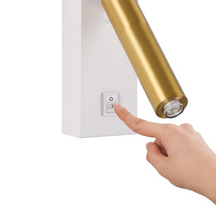 Brilagi - LED Sieninis akcentinis šviestuvas MAYA 1xG9/7W/230V baltas/aukso