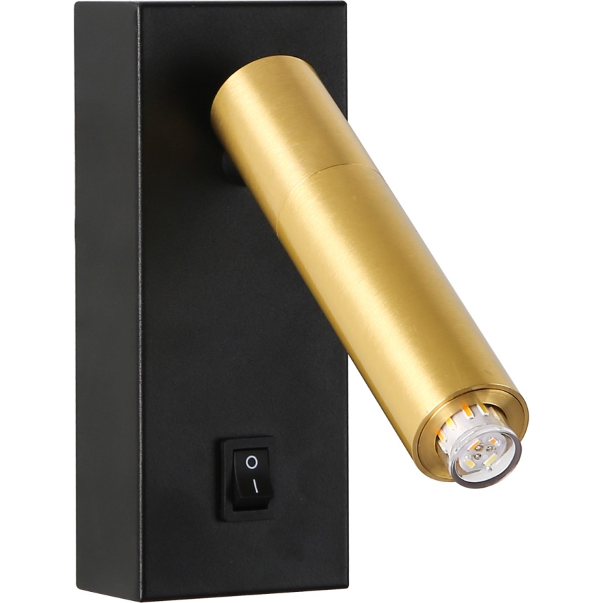 Brilagi - LED Sieninis akcentinis šviestuvas MAYA 1xG9/7W/230V juodas/aukso