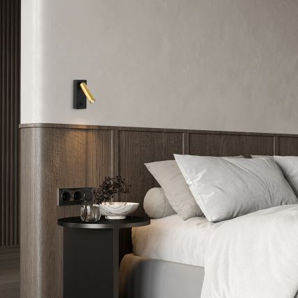 Brilagi - LED Sieninis akcentinis šviestuvas MAYA 1xG9/7W/230V juodas/aukso