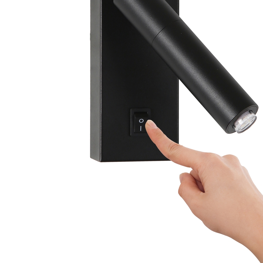 Brilagi - LED Sieninis akcentinis šviestuvas MAYA 1xG9/7W/230V juodas