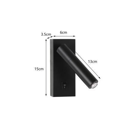 Brilagi - LED Sieninis akcentinis šviestuvas MAYA 1xG9/7W/230V juodas