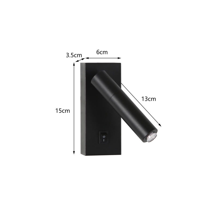 Brilagi - LED Sieninis akcentinis šviestuvas MAYA 1xG9/7W/230V juodas