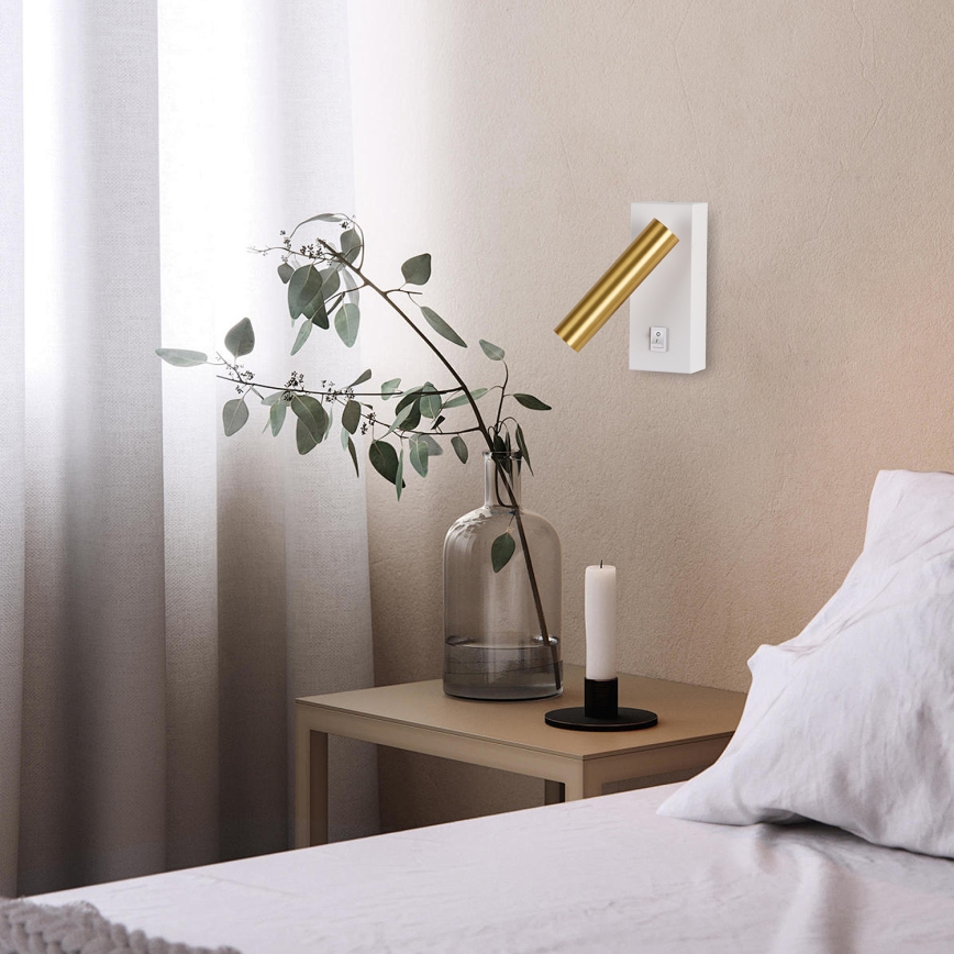 Brilagi - LED sieninis akcentinis šviestuvas MAYA LED/3W/230V 4000K balta/auksas