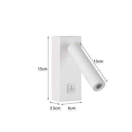 Brilagi - LED sieninis akcentinis šviestuvas MAYA LED/3W/230V 4000K balta
