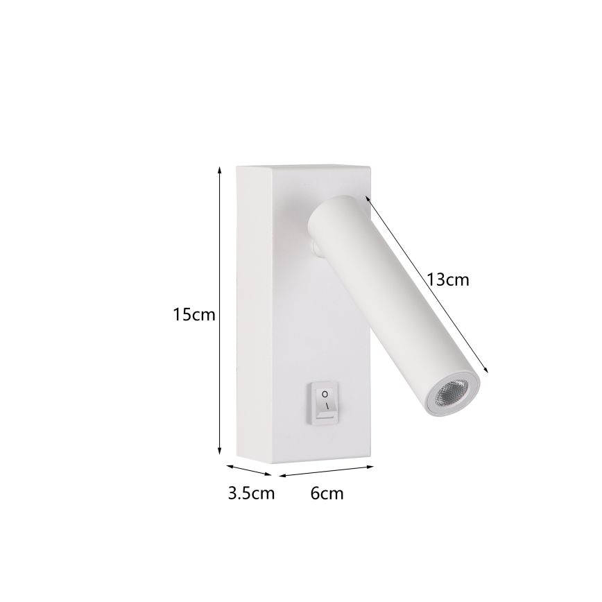 Brilagi - LED sieninis akcentinis šviestuvas MAYA LED/3W/230V 4000K balta