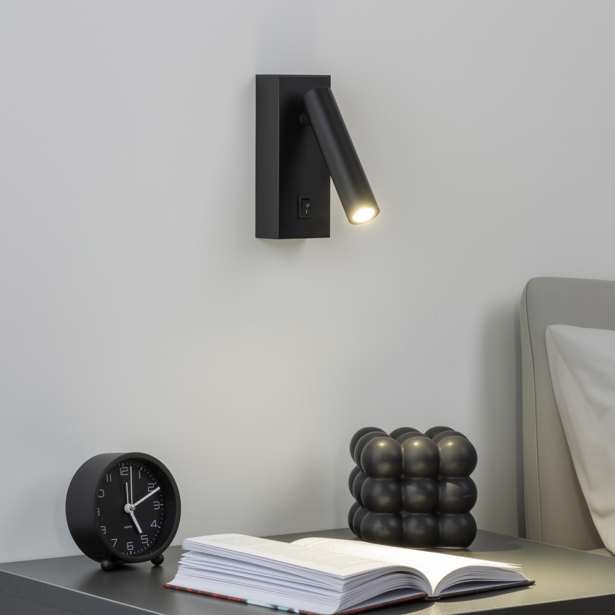 Brilagi - LED sieninis akcentinis šviestuvas MAYA LED/3W/230V 4000K juoda