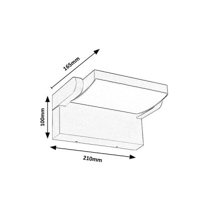Brilagi - LED sieninis lauko šviestuvas ANKLE LED/18W/230V 3000K IP65 antracitas