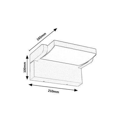 Brilagi - LED sieninis lauko šviestuvas ANKLE LED/18W/230V 4000K IP65 antracitas