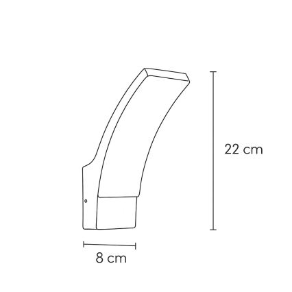 Brilagi - LED sieninis lauko šviestuvas ARCELO LED/9W/230V IP44
