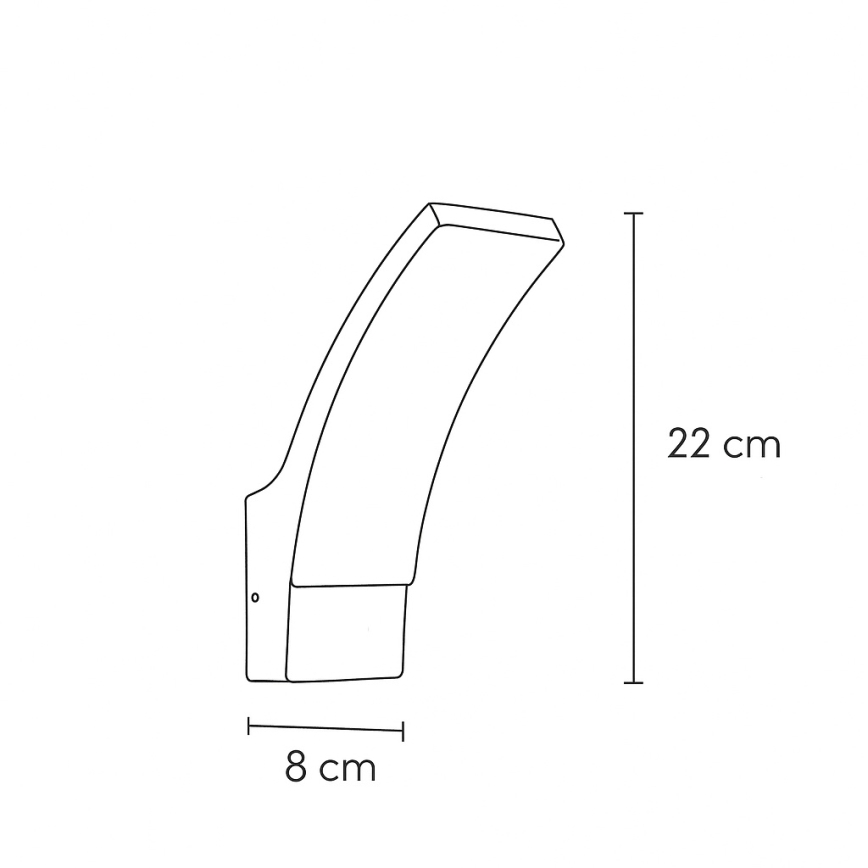Brilagi - LED sieninis lauko šviestuvas ARCELO LED/9W/230V IP44