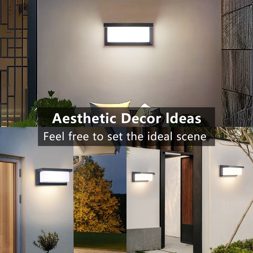 Brilagi - LED sieninis lauko šviestuvas BRICKY LED/12W/230V antracitas IP54