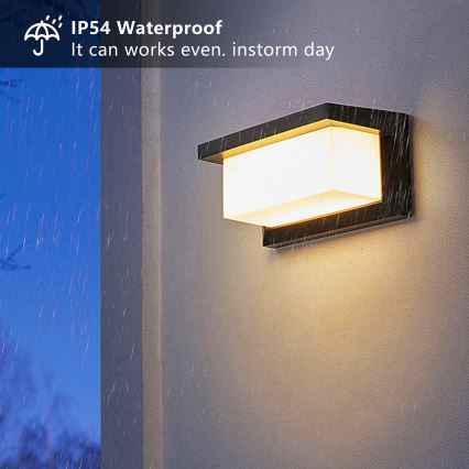Brilagi - LED sieninis lauko šviestuvas BRICKY LED/12W/230V juoda IP54
