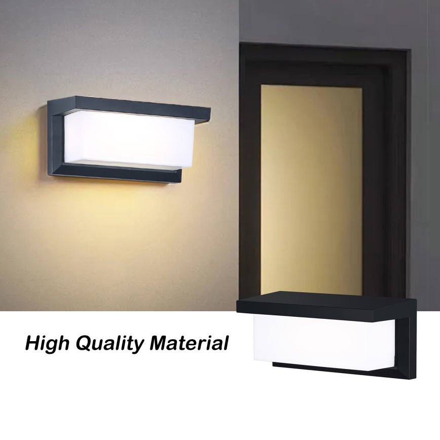 Brilagi - LED sieninis lauko šviestuvas BRICKY LED/12W/230V juoda IP54