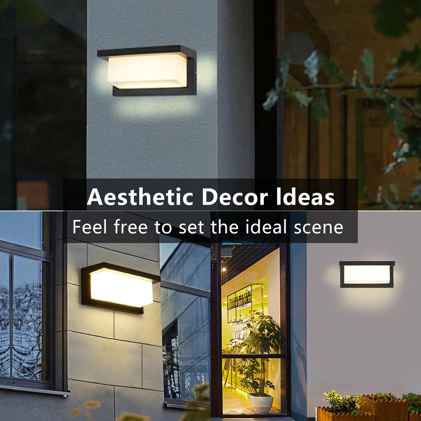 Brilagi - LED sieninis lauko šviestuvas BRICKY LED/12W/230V juoda IP54