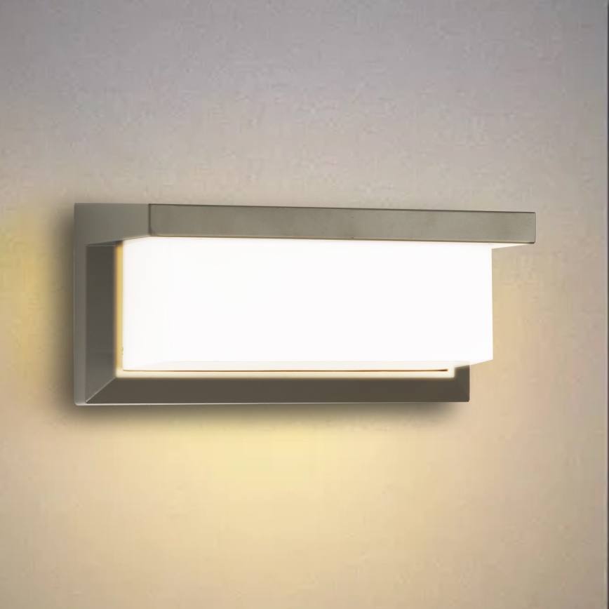Brilagi - LED sieninis lauko šviestuvas BRICKY LED/12W/230V pilka IP54