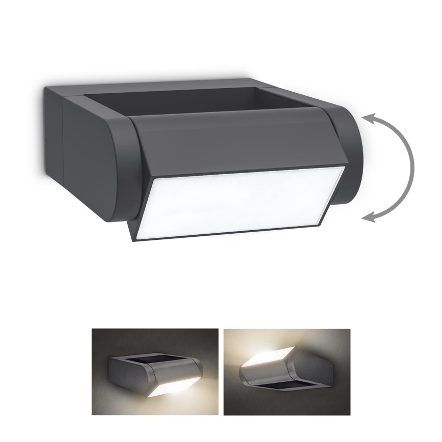 Brilagi - LED sieninis lauko šviestuvas CROTONE LED/7W/230V antracitas IP54