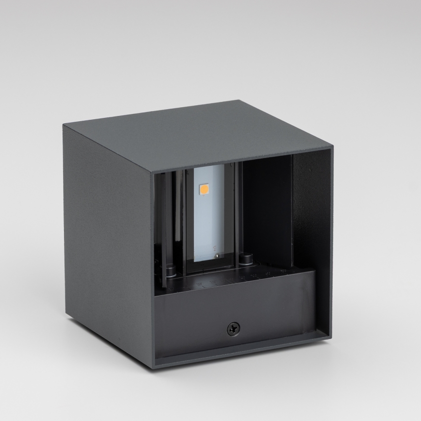 Brilagi - LED sieninis lauko šviestuvas CUBE LED/6W/230V antracitas IP54