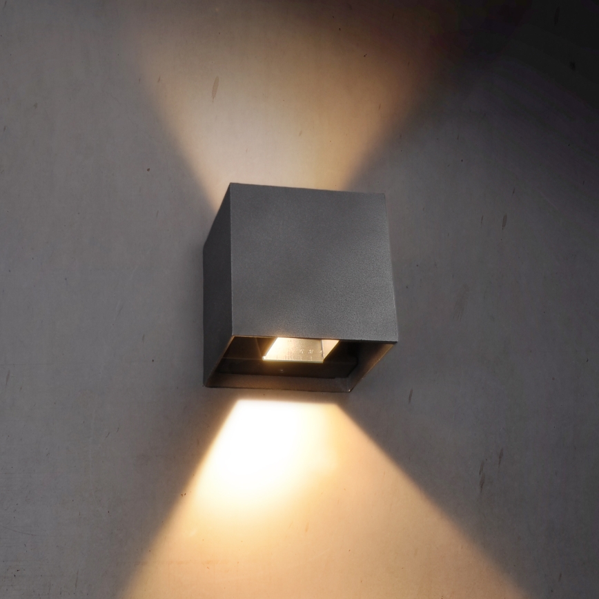Brilagi - LED sieninis lauko šviestuvas CUBE LED/6W/230V IP54