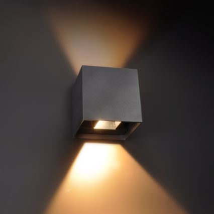 Brilagi - LED sieninis lauko šviestuvas CUBE LED/6W/230V IP54