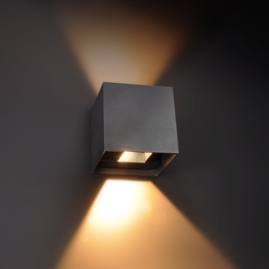 Brilagi - LED sieninis lauko šviestuvas CUBE LED/6W/230V IP54