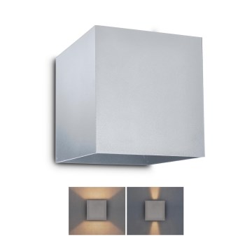 Brilagi - LED sieninis lauko šviestuvas CUBE LED/6W/230V pilka IP54