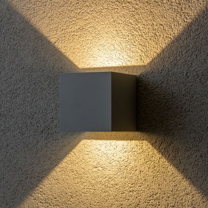 Brilagi - LED sieninis lauko šviestuvas CUBE LED/6W/230V pilka IP54