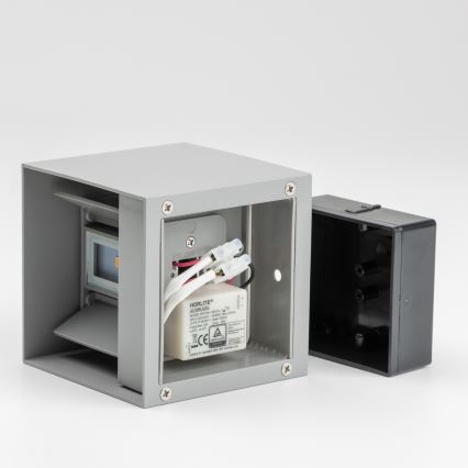 Brilagi - LED sieninis lauko šviestuvas CUBE LED/6W/230V pilka IP54