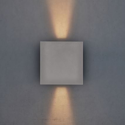 Brilagi - LED sieninis lauko šviestuvas CUBE LED/6W/230V pilka IP54