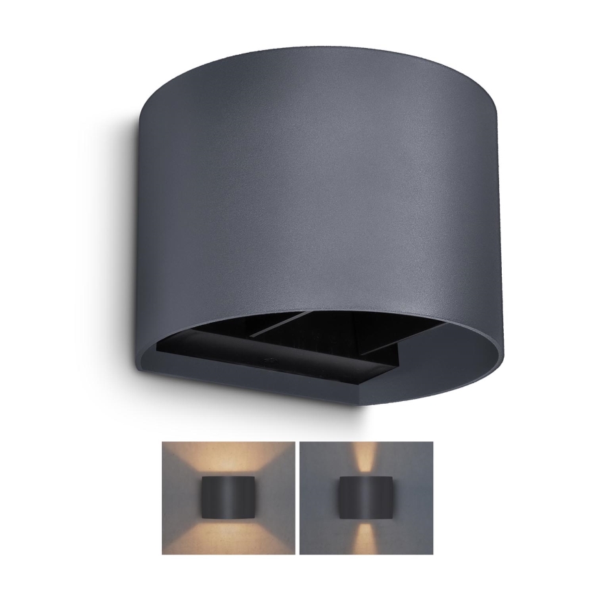 Brilagi - LED sieninis lauko šviestuvas RONDO LED/6W/230V antracitas IP54