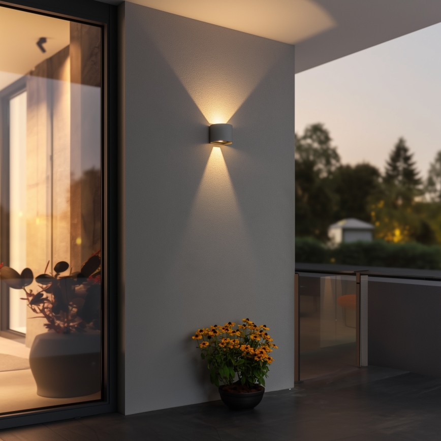 Brilagi - LED sieninis lauko šviestuvas RONDO LED/6W/230V pilka IP54