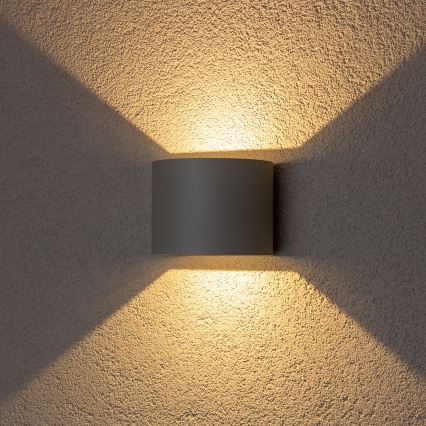 Brilagi - LED sieninis lauko šviestuvas RONDO LED/6W/230V pilka IP54