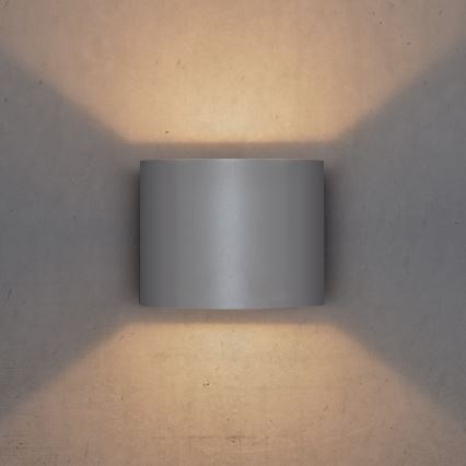 Brilagi - LED sieninis lauko šviestuvas RONDO LED/6W/230V pilka IP54
