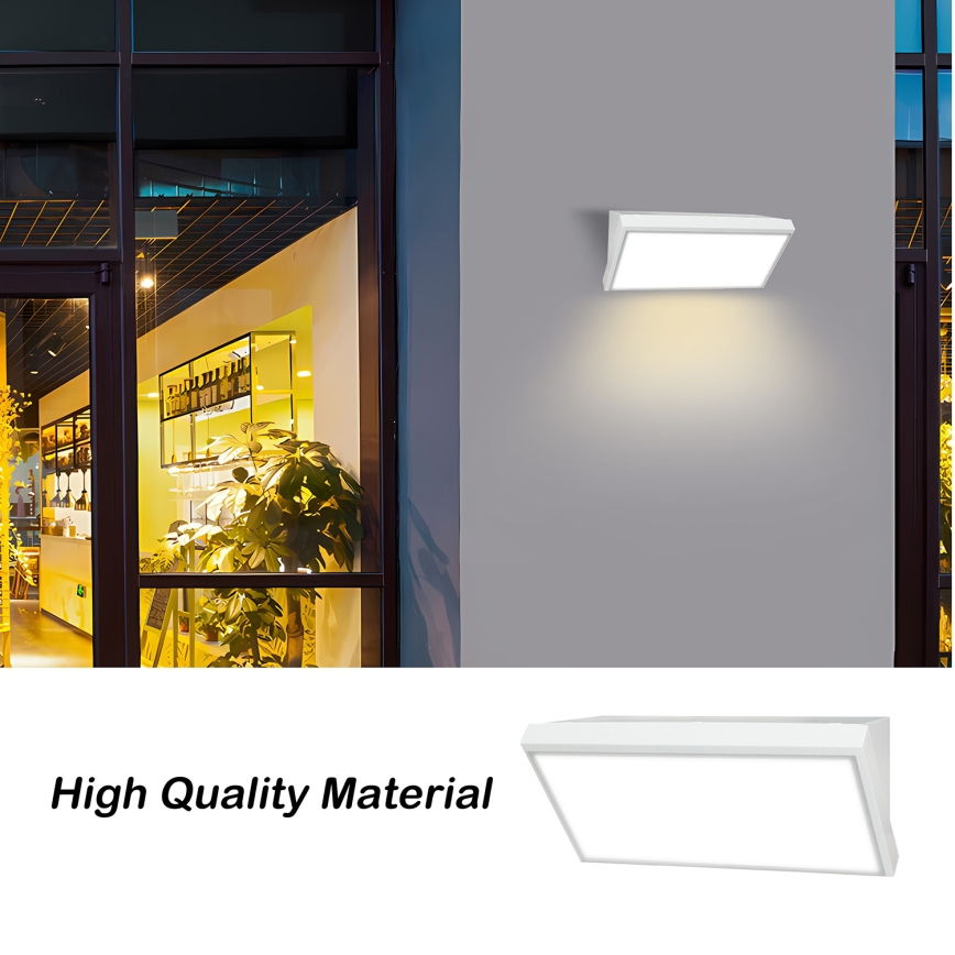 Brilagi - LED Lauko sieninis šviestuvas su jutikliu TRIANGLE LED/20W/230V balta IP65