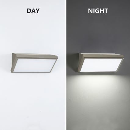Brilagi - LED Lauko sieninis šviestuvas su jutikliu TRIANGLE LED/20W/230V pilka IP65