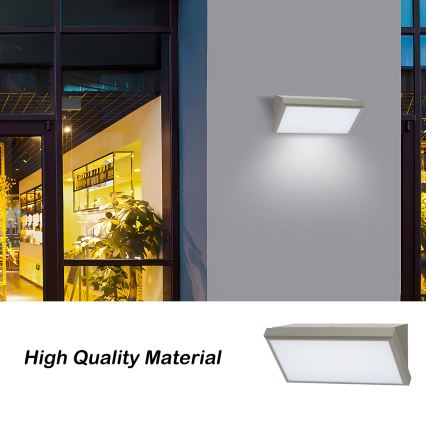 Brilagi - LED Lauko sieninis šviestuvas su jutikliu TRIANGLE LED/20W/230V pilka IP65