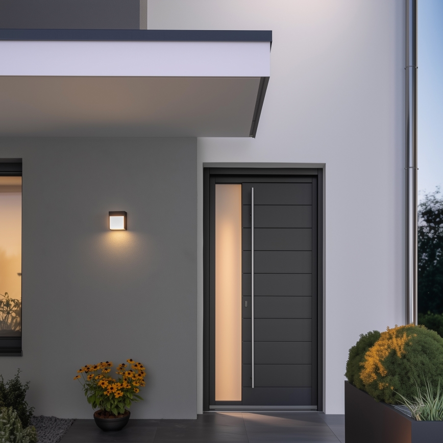 Brilagi - LED sieninis lauko šviestuvas TERNI LED/12W/230V antracitas IP44