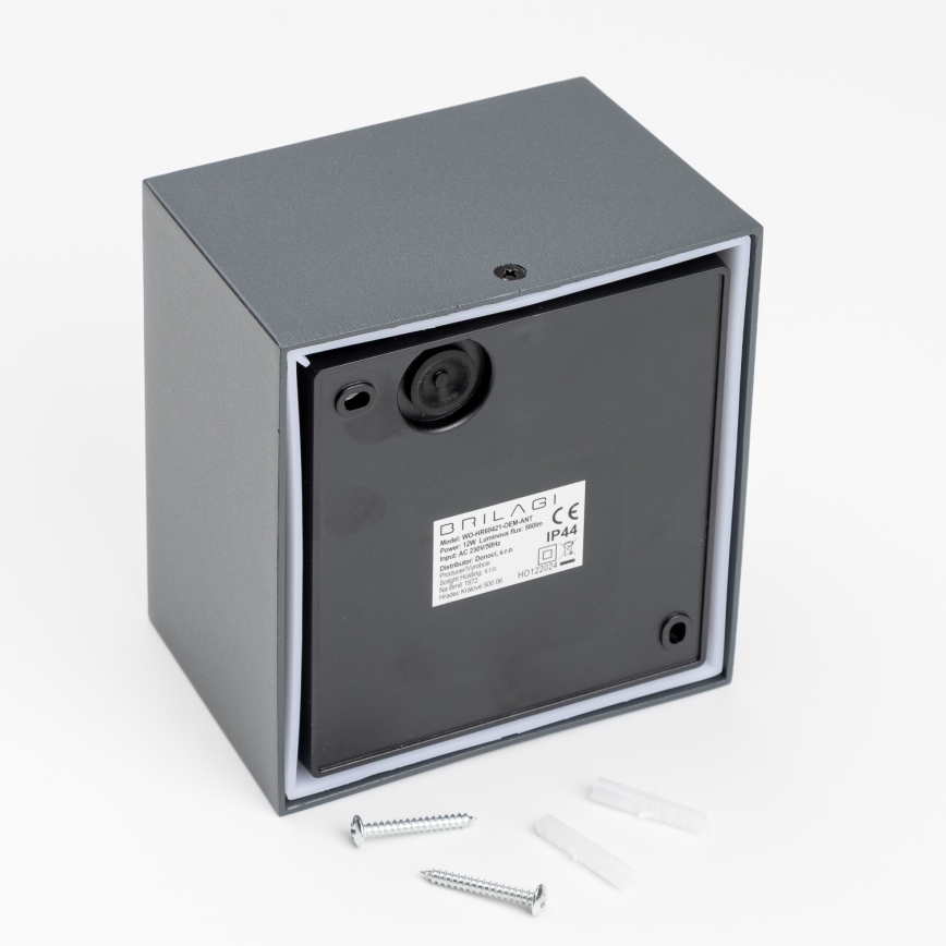 Brilagi - LED sieninis lauko šviestuvas TERNI LED/12W/230V antracitas IP44