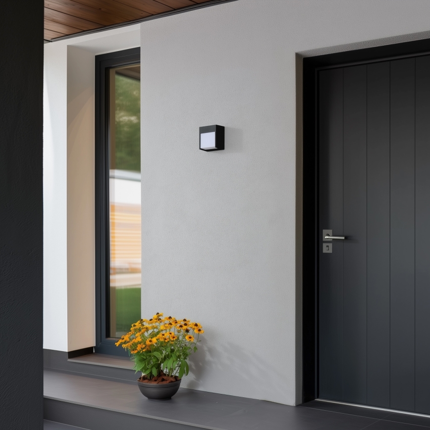 Brilagi - LED sieninis lauko šviestuvas TERNI LED/12W/230V juoda IP44