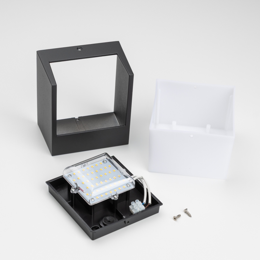 Brilagi - LED sieninis lauko šviestuvas TERNI LED/12W/230V juoda IP44