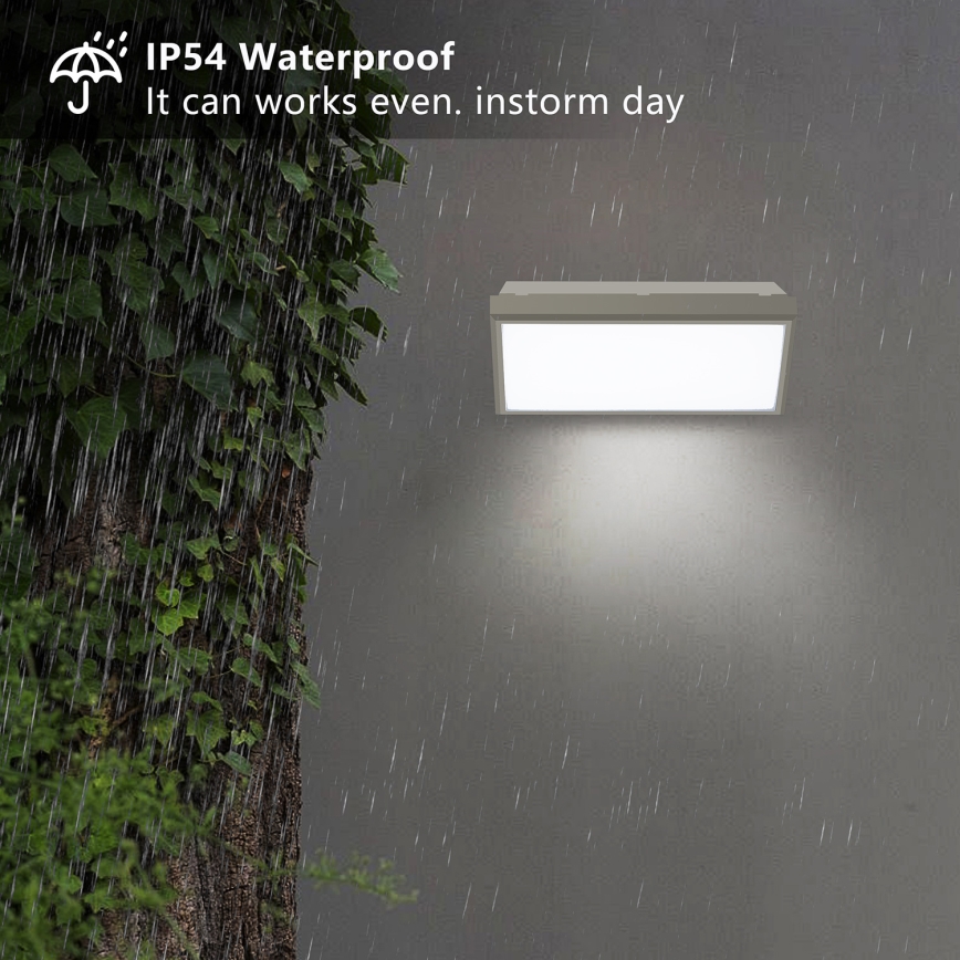 Brilagi - LED sieninis lauko šviestuvas TRIANGLE LED/20W/230V pilka IP65