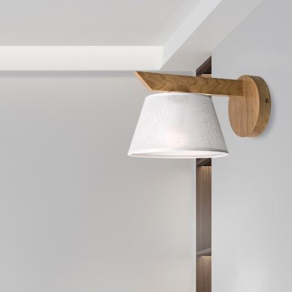 Brilagi - LED  Sieninis šviestuvas ANTHONY 1xE14/40W/230V ąžuolas/balta