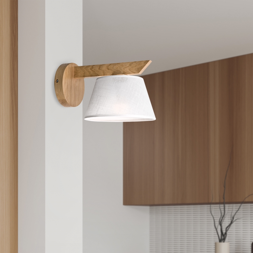 Brilagi - LED  Sieninis šviestuvas ANTHONY 1xE14/40W/230V ąžuolas/balta