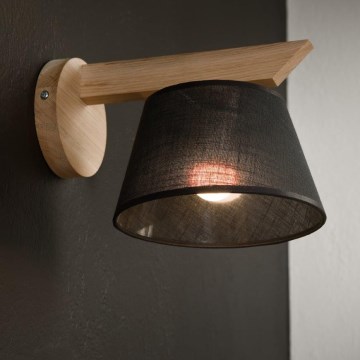Brilagi - LED  Sieninis šviestuvas ANTHONY 1xE14/40W/230V ąžuolas/juoda