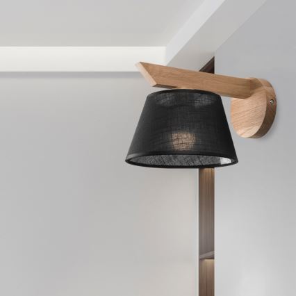 Brilagi - LED  Sieninis šviestuvas ANTHONY 1xE14/40W/230V ąžuolas/juoda