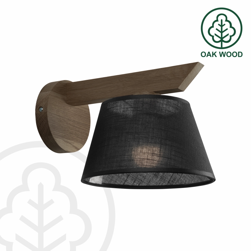 Brilagi - LED Sieninis šviestuvas ANTHONY 1xE14/40W/230V ąžuolo riešutas/juoda