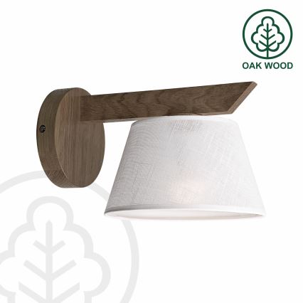 Brilagi - LED Sieninis šviestuvas ANTHONY 1xE14/40W/230V ąžuolo riešutas/balta