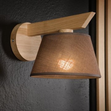 Brilagi - LED  Sieninis šviestuvas ANTHONY 1xE14/40W/230V ąžuolas/ruda