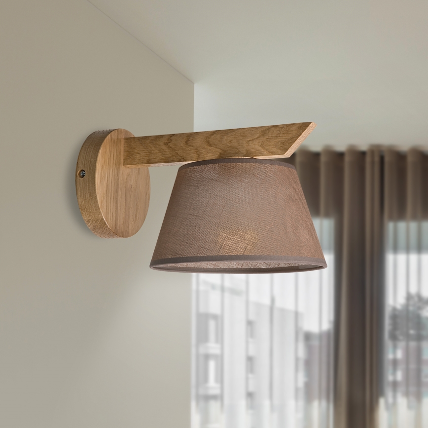 Brilagi - LED  Sieninis šviestuvas ANTHONY 1xE14/40W/230V ąžuolas/ruda