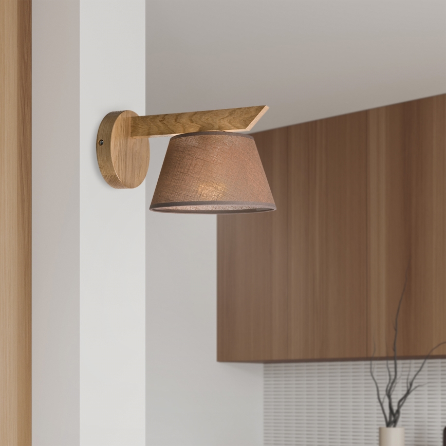 Brilagi - LED  Sieninis šviestuvas ANTHONY 1xE14/40W/230V ąžuolas/ruda