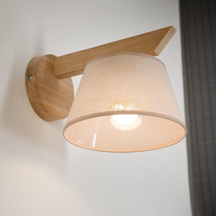 Brilagi - LED  Sieninis šviestuvas ANTHONY 1xE14/40W/230V ąžuolas/smėlio spalva